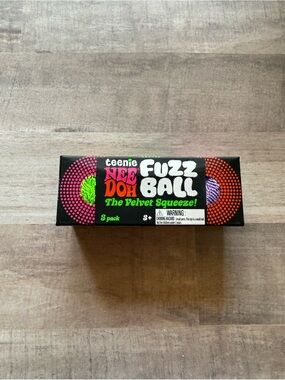 NEW SEALED Schylling NeeDoh Authentic Teenie Fuzzballs 3pc - Green, Blue, Purple